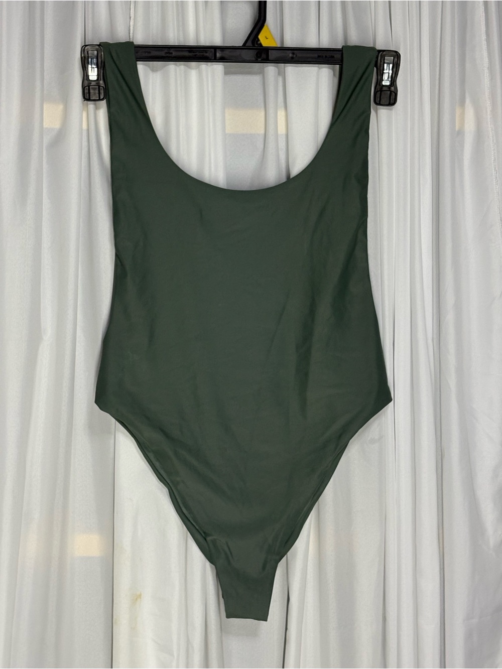 Aerie Olive Green Low Back One Piece Swimsuit Women’s Sexy Size M